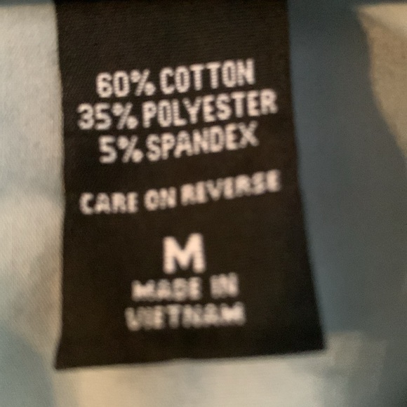 New York & Co blue button up shirt. 3/4 length sleeves.  Dart details. Size M - Picture 3 of 12